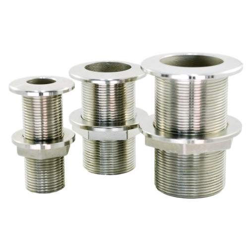50mm Thruhull Skin Fitting SS2205 BSP (Body and Nut)